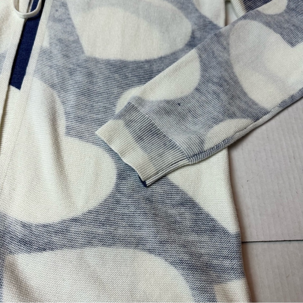 Y2K Heart Print Hooded Knit Top | Open Front Lightweight Sweater · FDJ - Picture 8 of 11